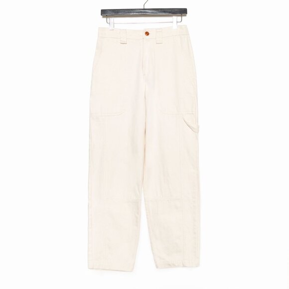 Alex Mill Phoebe Pant In Recycled Denim - Ivory White Painter - Size 2 / XS - Picture 2 of 14